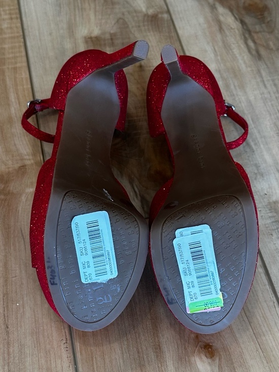 NWT Gianni Bini Chellsie Glitter Ankle Strap Platform Stiletto Dress Shoes 8.5 - Picture 10 of 13